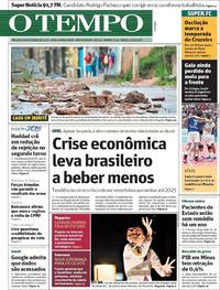 Capa do jornal O Tempo 22/09/2018