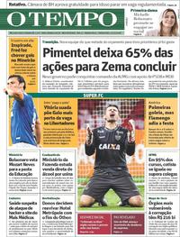 Capa do jornal O Tempo 22/11/2018