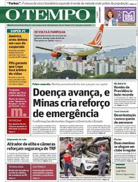 Capa do jornal O Tempo 23/01/2018