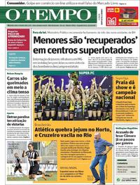 Capa do jornal O Tempo 23/04/2018