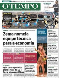 Capa do jornal O Tempo 23/11/2018