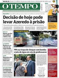 Capa do jornal O Tempo 24/04/2018