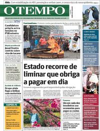 Capa do jornal O Tempo 24/07/2018