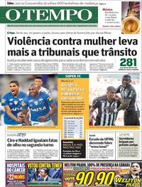 Capa do jornal O Tempo 24/09/2018