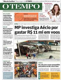 Capa do jornal O Tempo 24/11/2018