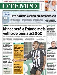 Capa do jornal O Tempo 26/07/2018