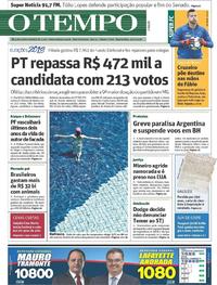 Capa do jornal O Tempo 26/09/2018
