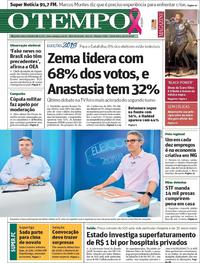 Capa do jornal O Tempo 26/10/2018