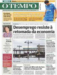 Capa do jornal O Tempo 27/01/2018