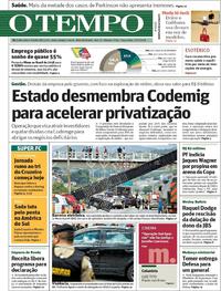 Capa do jornal O Tempo 27/02/2018