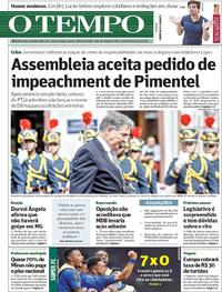 Capa do jornal O Tempo 27/04/2018