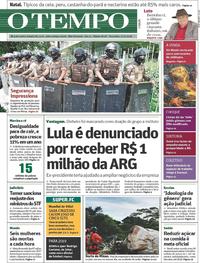 Capa do jornal O Tempo 27/11/2018