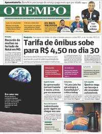Capa do jornal O Tempo 27/12/2018