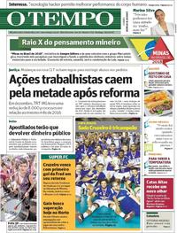 Capa do jornal O Tempo 28/01/2018