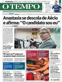 Capa do jornal O Tempo 28/08/2018