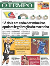 Capa do jornal O Tempo 30/04/2018