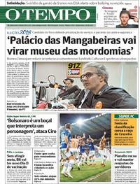Capa do jornal O Tempo 30/08/2018