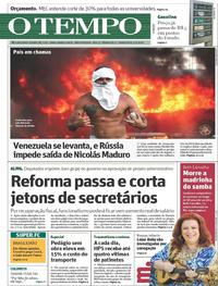 Capa do jornal O Tempo 01/05/2019