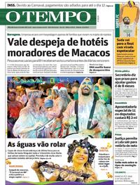 Capa do jornal O Tempo 02/03/2019