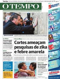 Capa do jornal O Tempo 02/04/2019