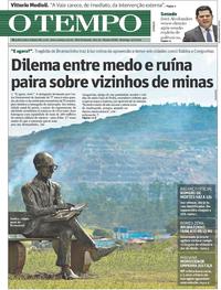 Capa do jornal O Tempo 03/02/2019