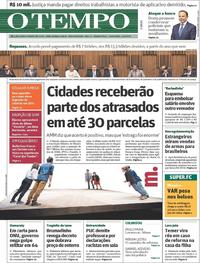 Capa do jornal O Tempo 05/04/2019