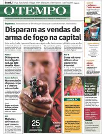Capa do jornal O Tempo 06/01/2019
