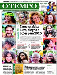 Capa do jornal O Tempo 06/03/2019