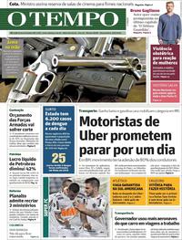 Capa do jornal O Tempo 08/05/2019