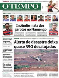 Capa do jornal O Tempo 09/02/2019
