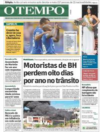Capa do jornal O Tempo 11/03/2019