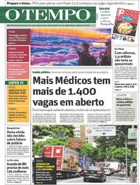 Capa do jornal O Tempo 12/01/2019