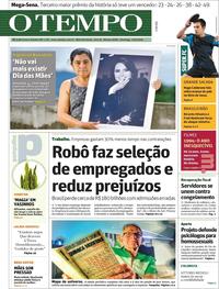 Capa do jornal O Tempo 12/05/2019
