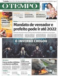 Capa do jornal O Tempo 14/04/2019