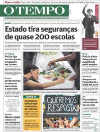 Capa do jornal O Tempo 15/03/2019