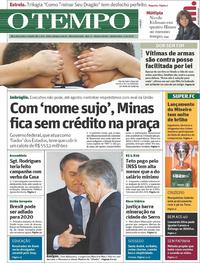 Capa do jornal O Tempo 17/01/2019