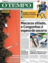 Capa do jornal O Tempo 18/02/2019