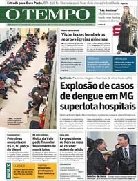 Capa do jornal O Tempo 18/04/2019