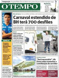 Capa do jornal O Tempo 19/01/2019