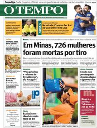 Capa do jornal O Tempo 20/01/2019