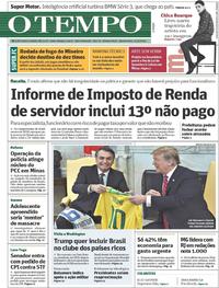 Capa do jornal O Tempo 20/03/2019
