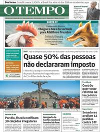 Capa do jornal O Tempo 20/04/2019
