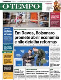 Capa do jornal O Tempo 23/01/2019
