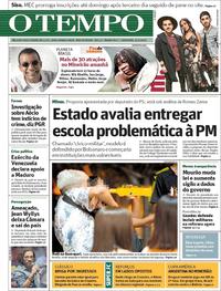 Capa do jornal O Tempo 25/01/2019