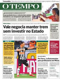 Capa do jornal O Tempo 25/03/2019