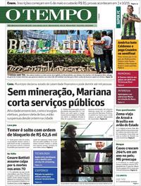 Capa do jornal O Tempo 26/03/2019