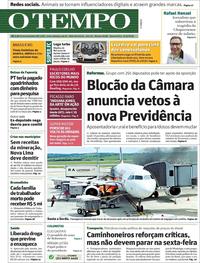 Capa do jornal O Tempo 27/03/2019