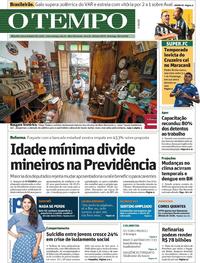 Capa do jornal O Tempo 28/04/2019