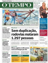 Capa do jornal O Tempo 30/04/2019