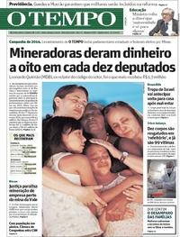 Capa do jornal O Tempo 31/01/2019
